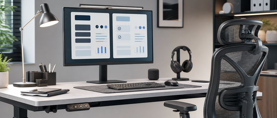 StackAudit | Desk Setup & Home Office Reviews themed Audible listening scene